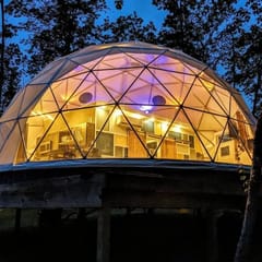 Geodesic Glamping Dome | The Caverns & Waterfalls