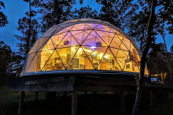 Geodesic Glamping Dome | The Caverns & Waterfalls - Image 1