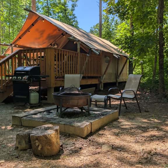 Glamping Tent with Deck | The Caverns & Waterfalls - Image 1