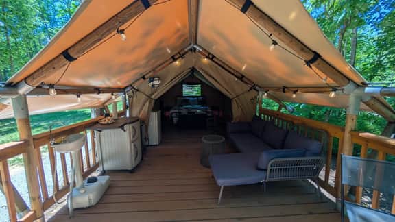 Glamping Tent with Deck | The Caverns & Waterfalls - Image 5