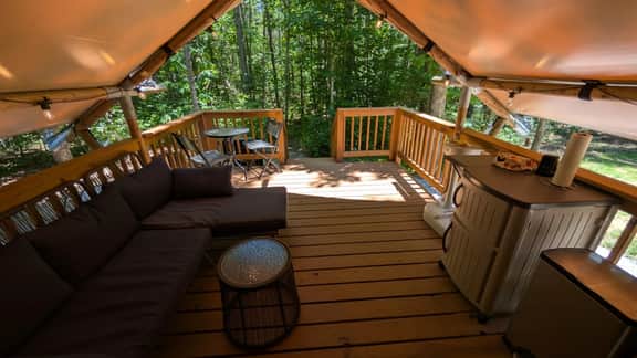 Glamping Tent with Deck | The Caverns & Waterfalls - Image 4